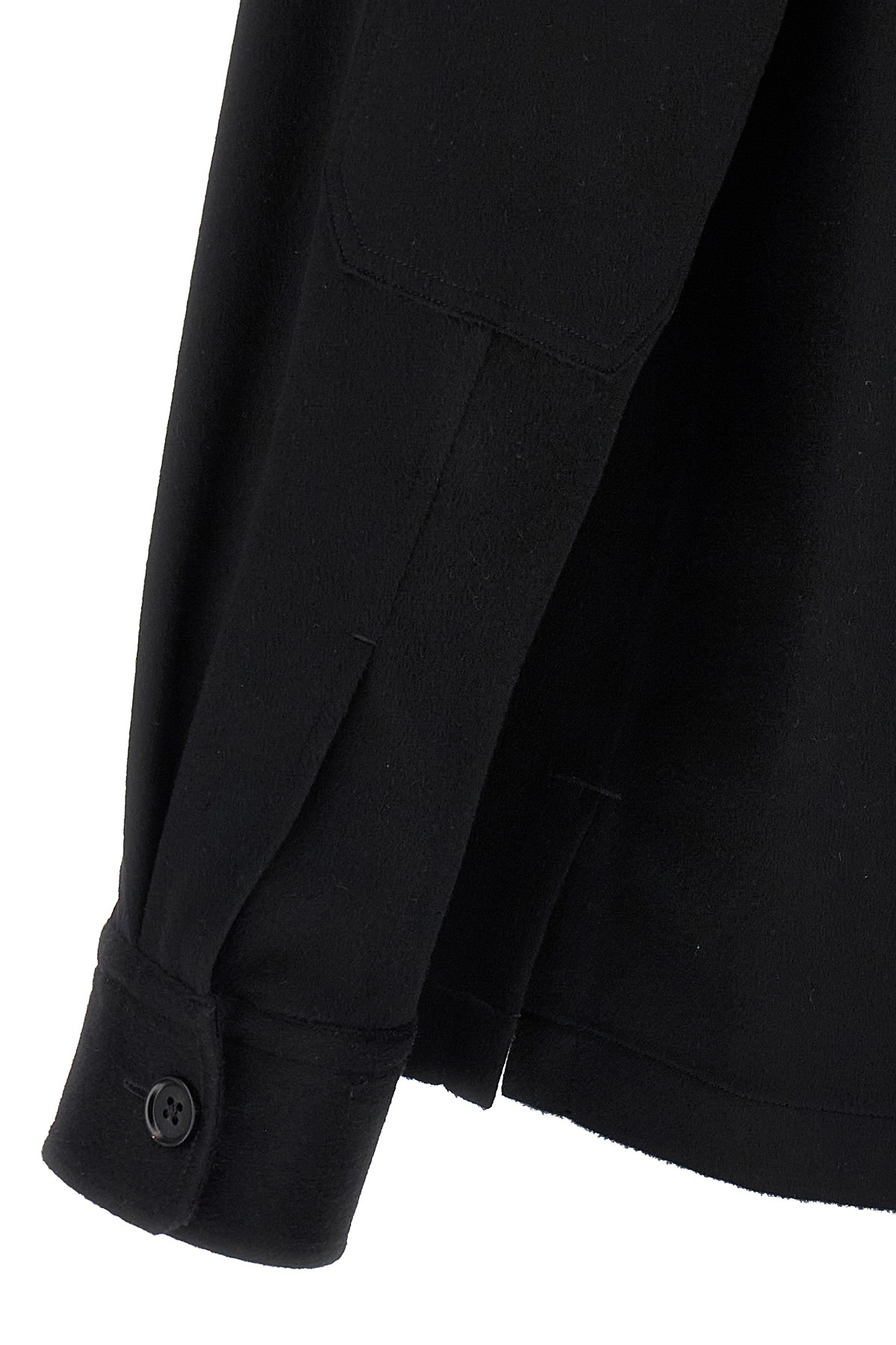 Zegna Pure Cashmere Overshirt In Black