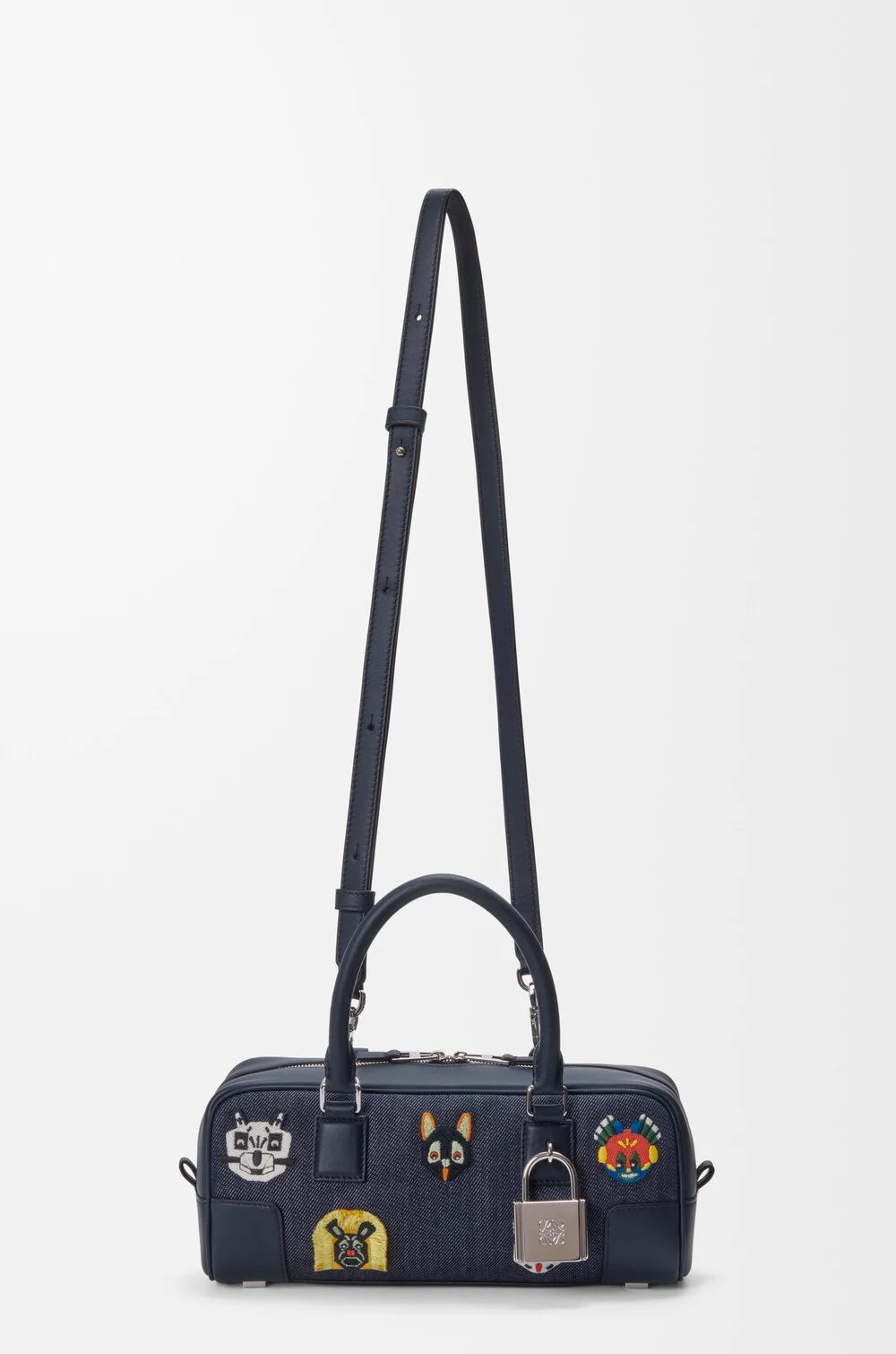 Loewe X Louis Wain Amazona 23 Top-handle Bag In Denim In Blue