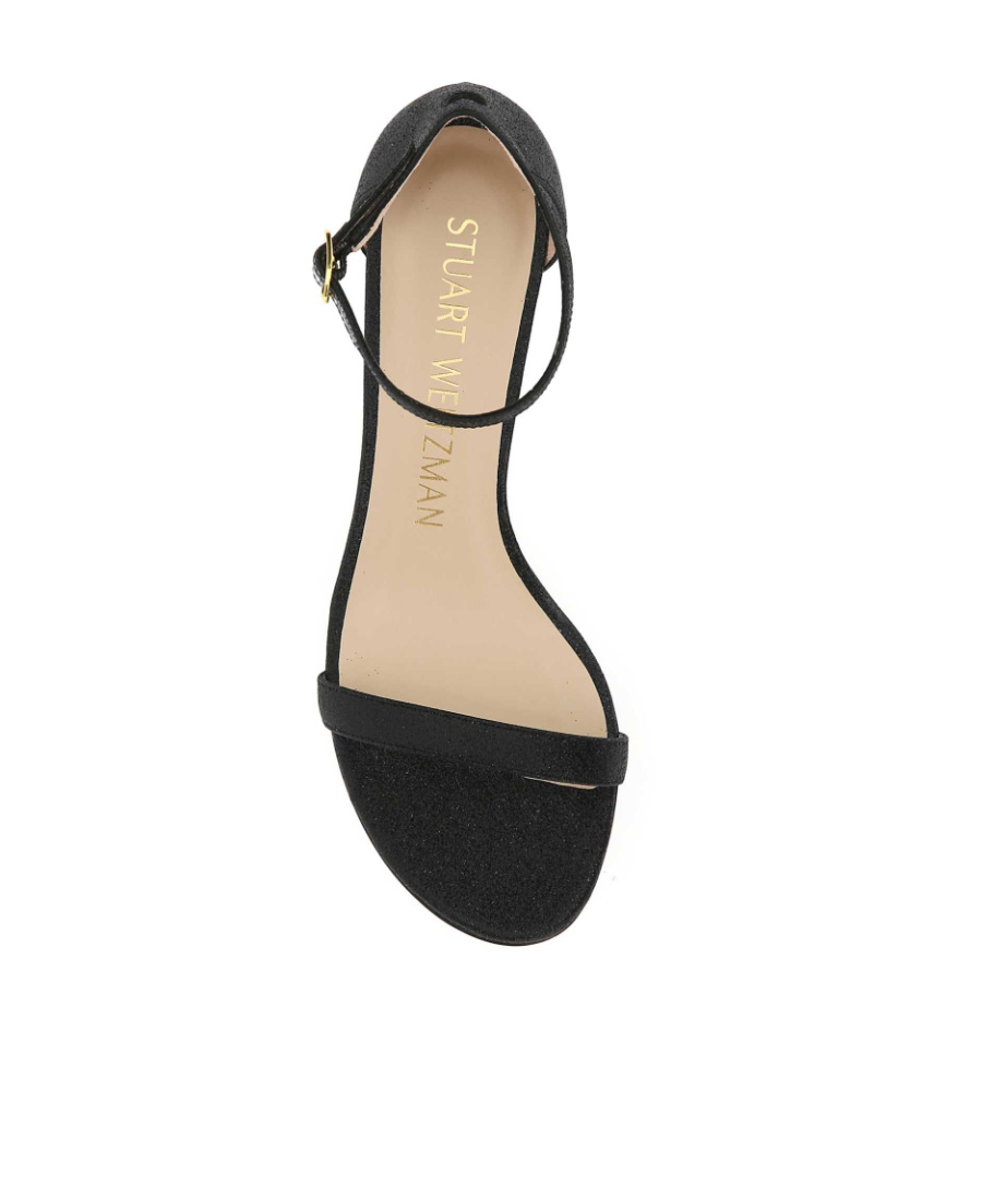 Stuart Weitzman Open-toed High-heeled Sandals In Black