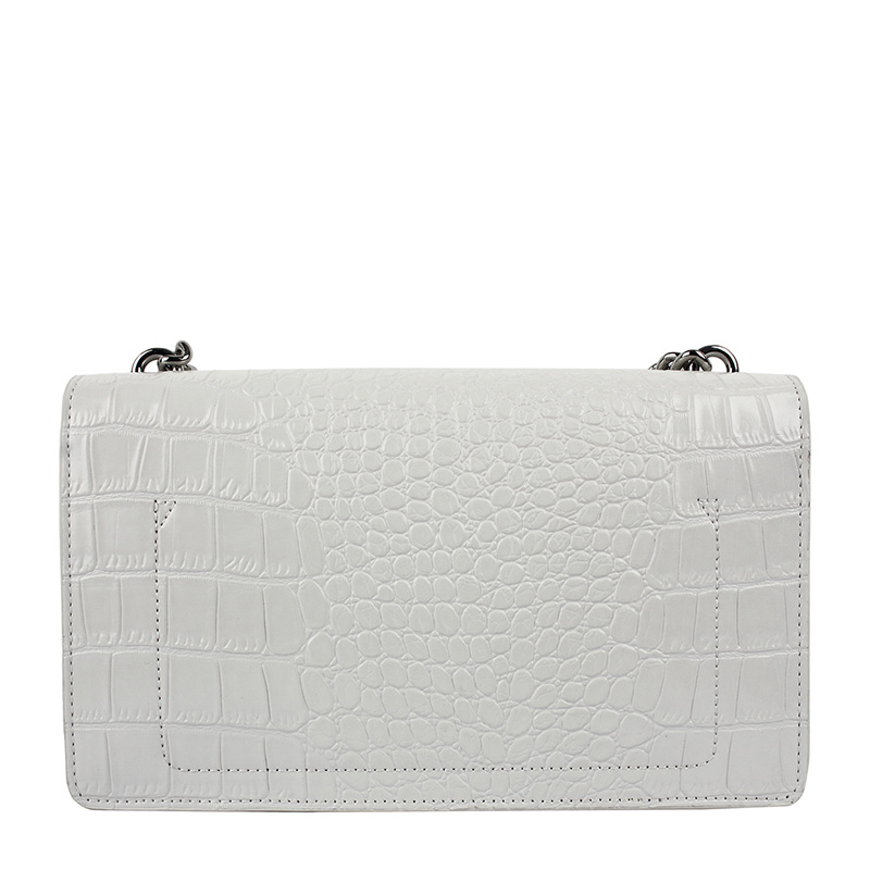 Pinko Logo Details Shoulder Bag In White