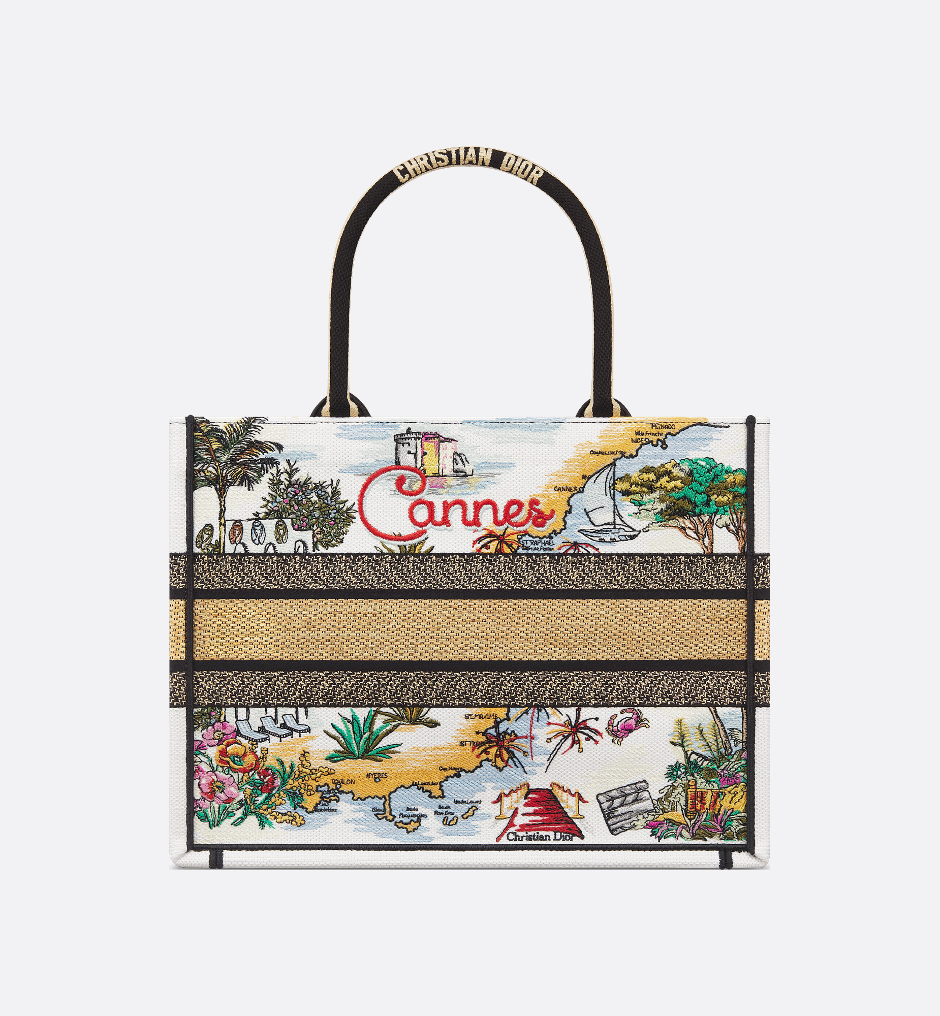 Dior Cannes  Souvenir Medium  Book Tote In Multi