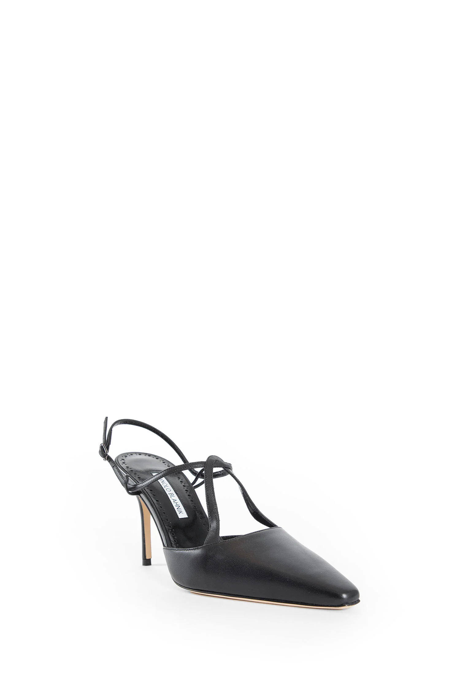 Manolo Blahnik Slingback High Heel Sandals In Black