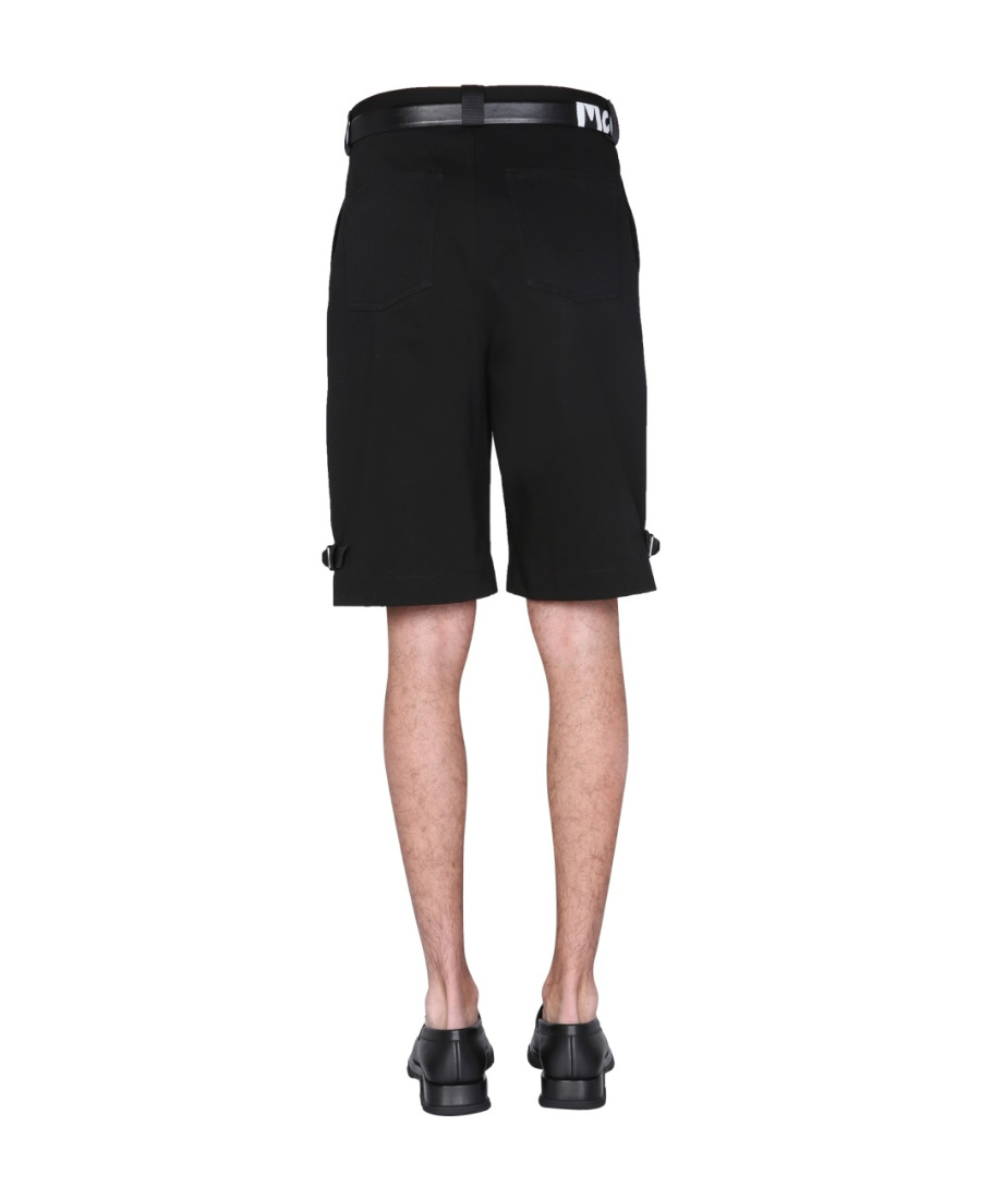 Alexander Mcqueen Regular Fit Bermuda In Black