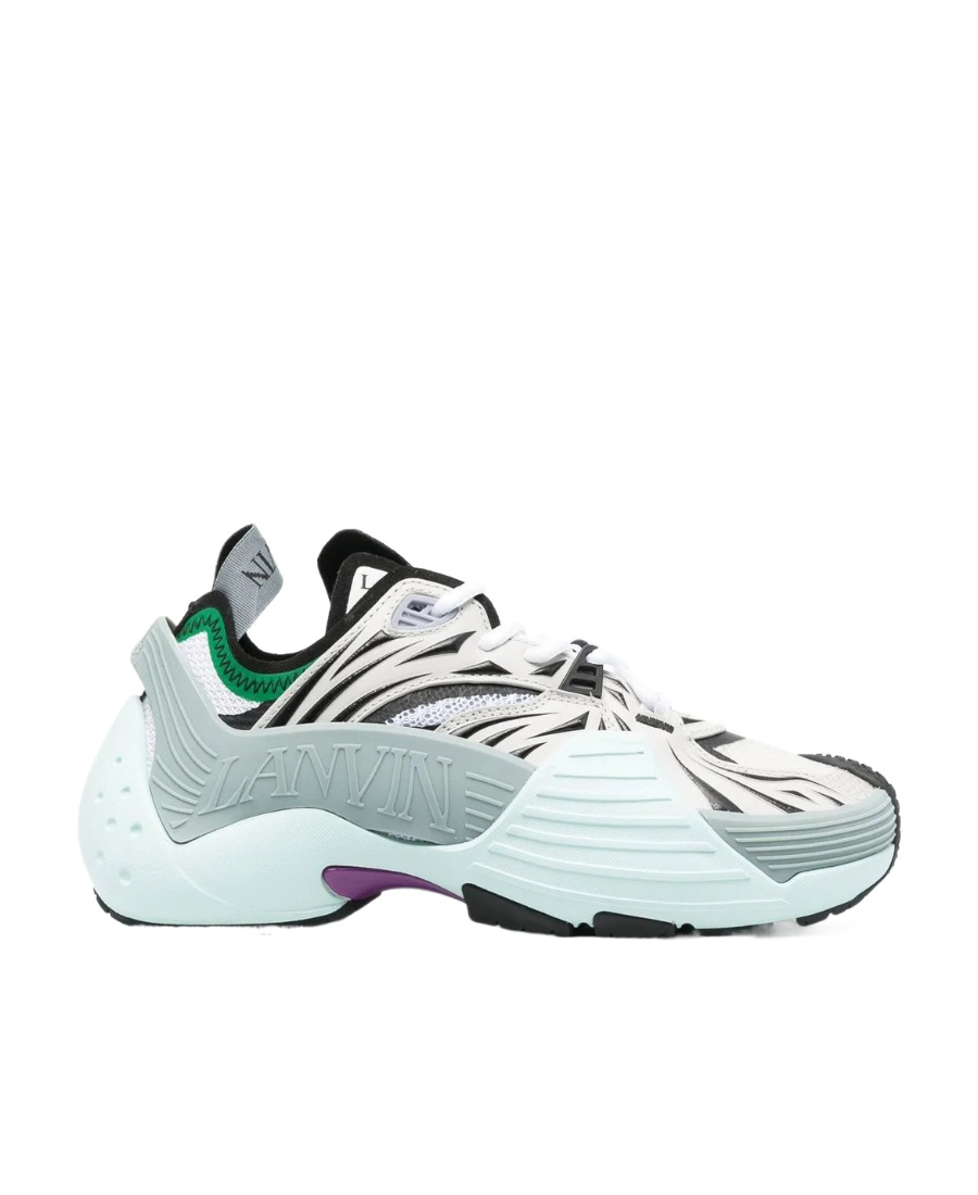 Lanvin Blue Flash X Low Top Sneakers In White