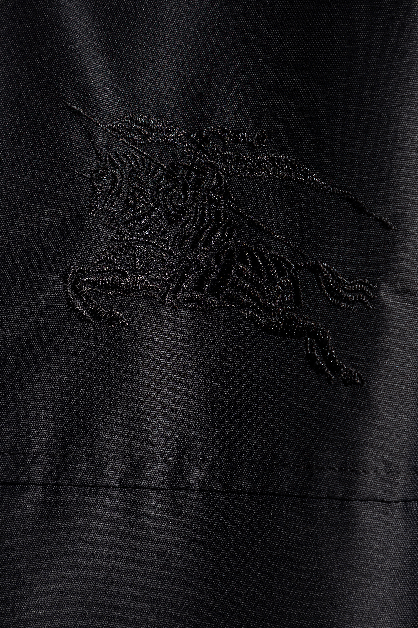 Burberry Ekd-embroidered High-neck Jacket In Black