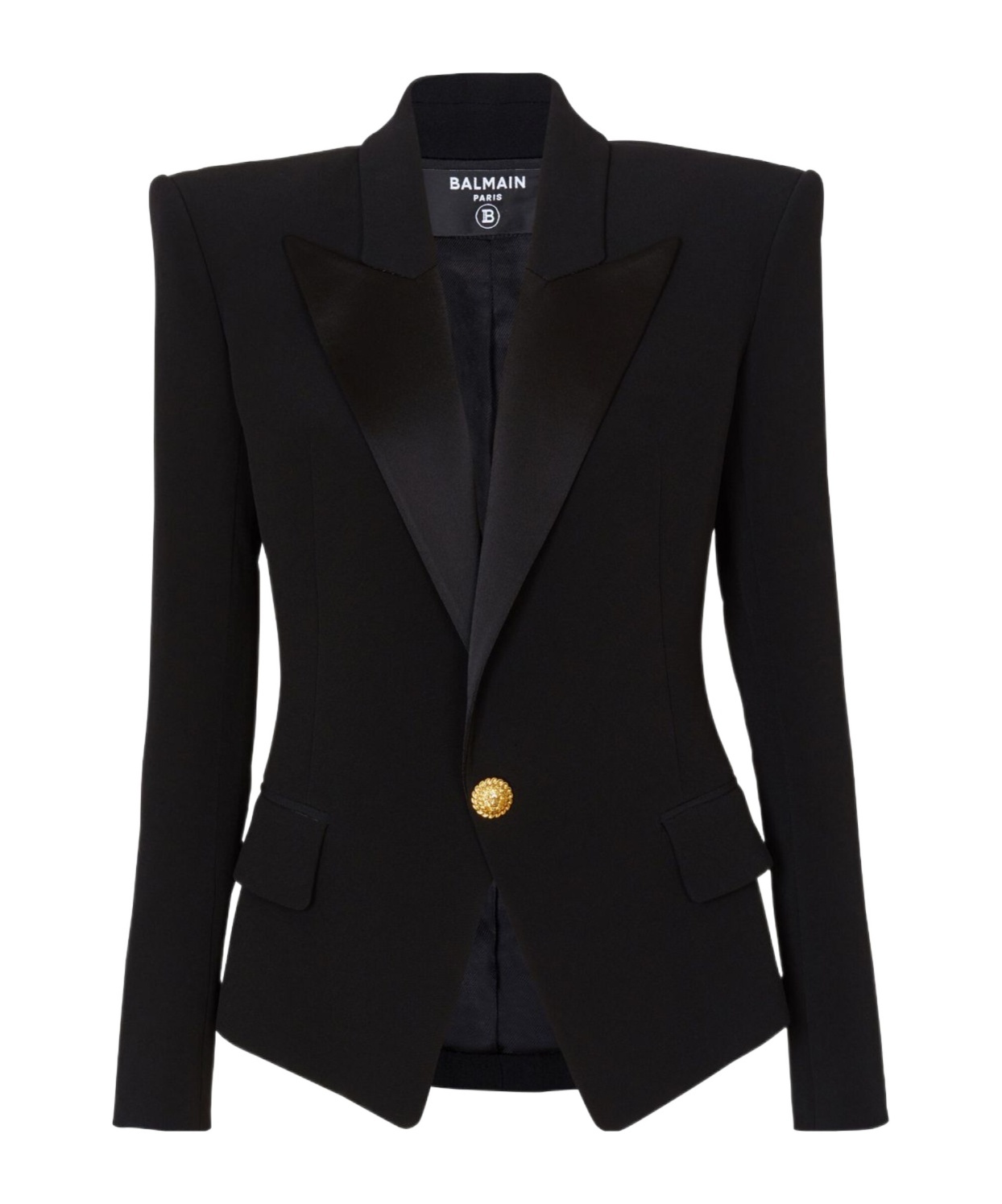 Balmain Cotton-blend Single-breasted Blazer In Black