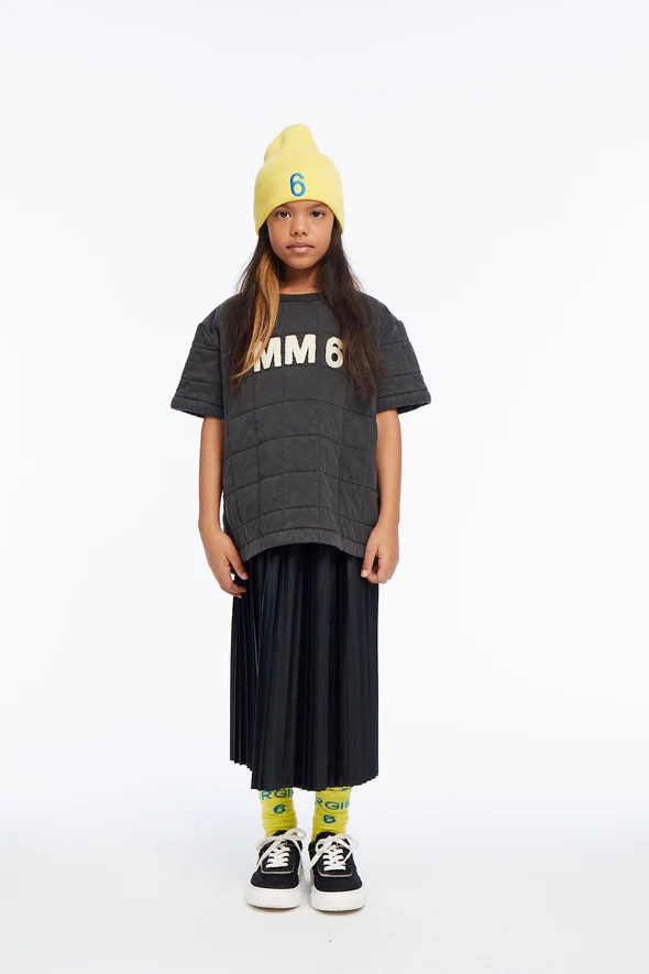 Mm6 Maison Margiela Fully-pleated Midi Skirt In Black