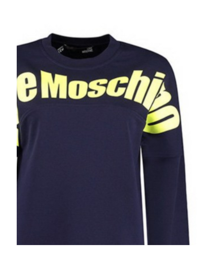 Moschino Logo Details Sweater In Blue