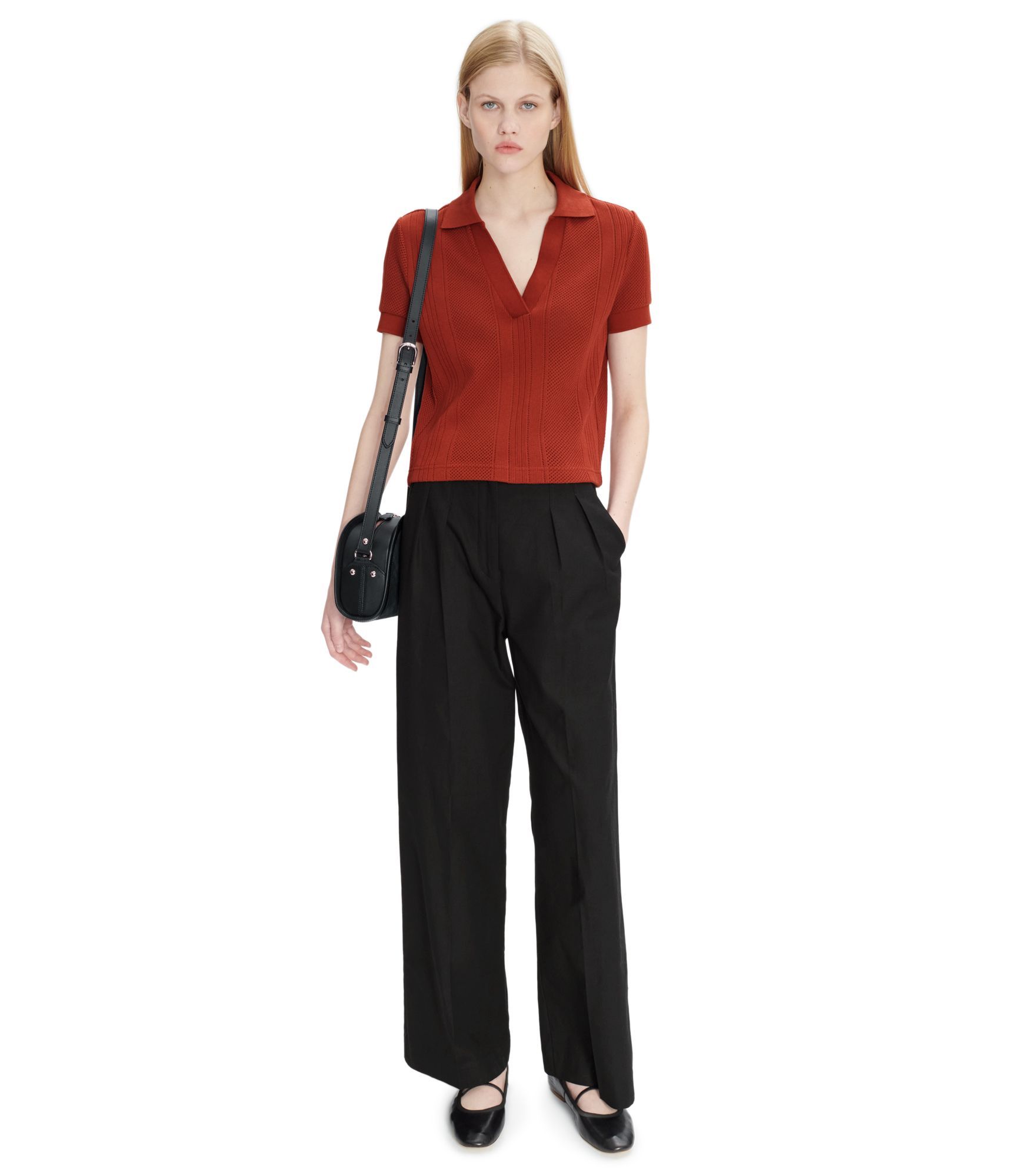 Apc Straight Cotton Trousers In Black