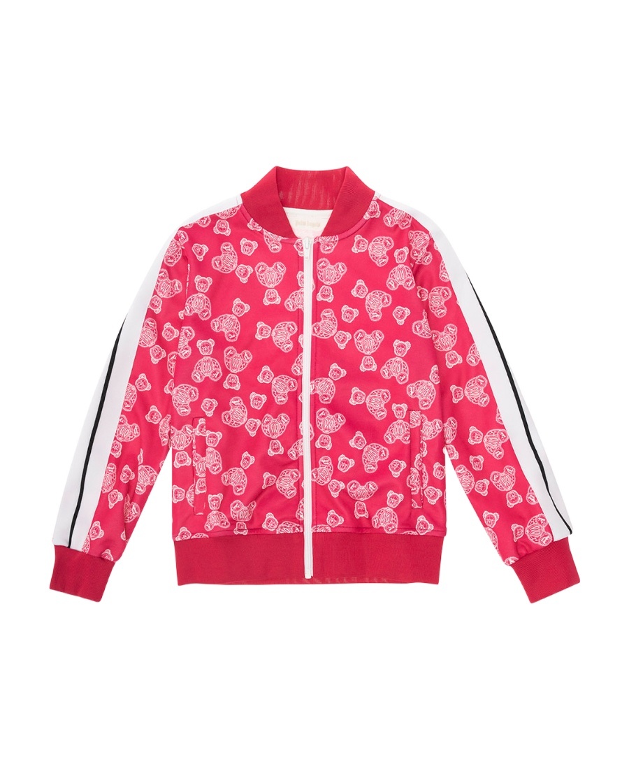 Palm Angels Aop Bears Paisley Track Jkt In Pink