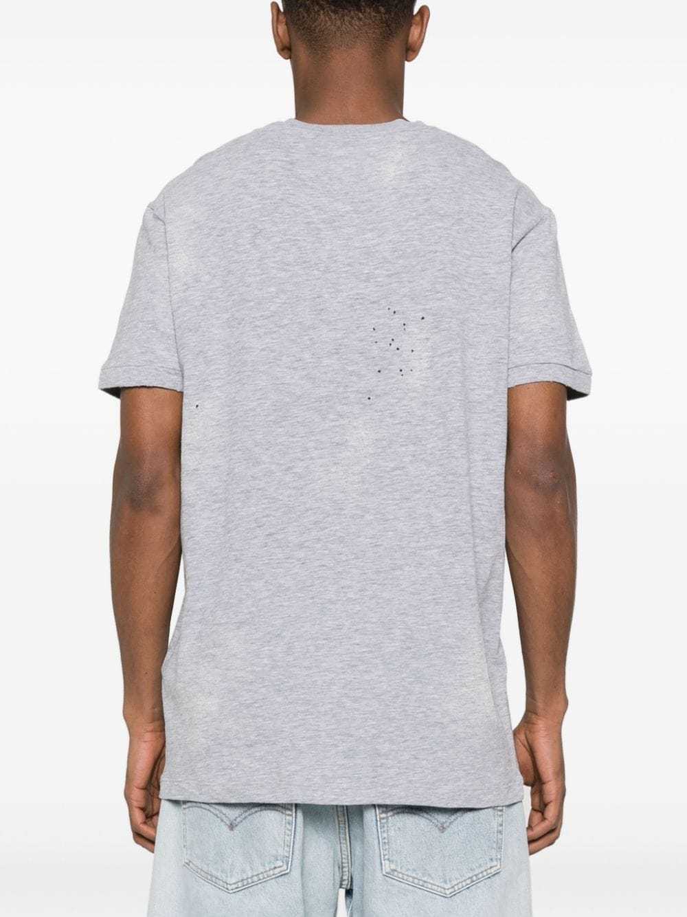 Dsquared2 Logo-print Distressed T-shirt In Gray