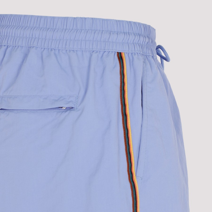 Paul Smith Stripe-trim Swim Shorts In Blue