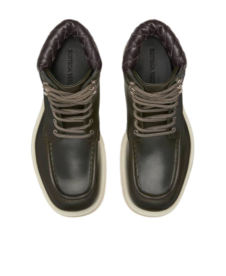 Bottega Veneta Haddock Lace-up Ankle Boot In Black