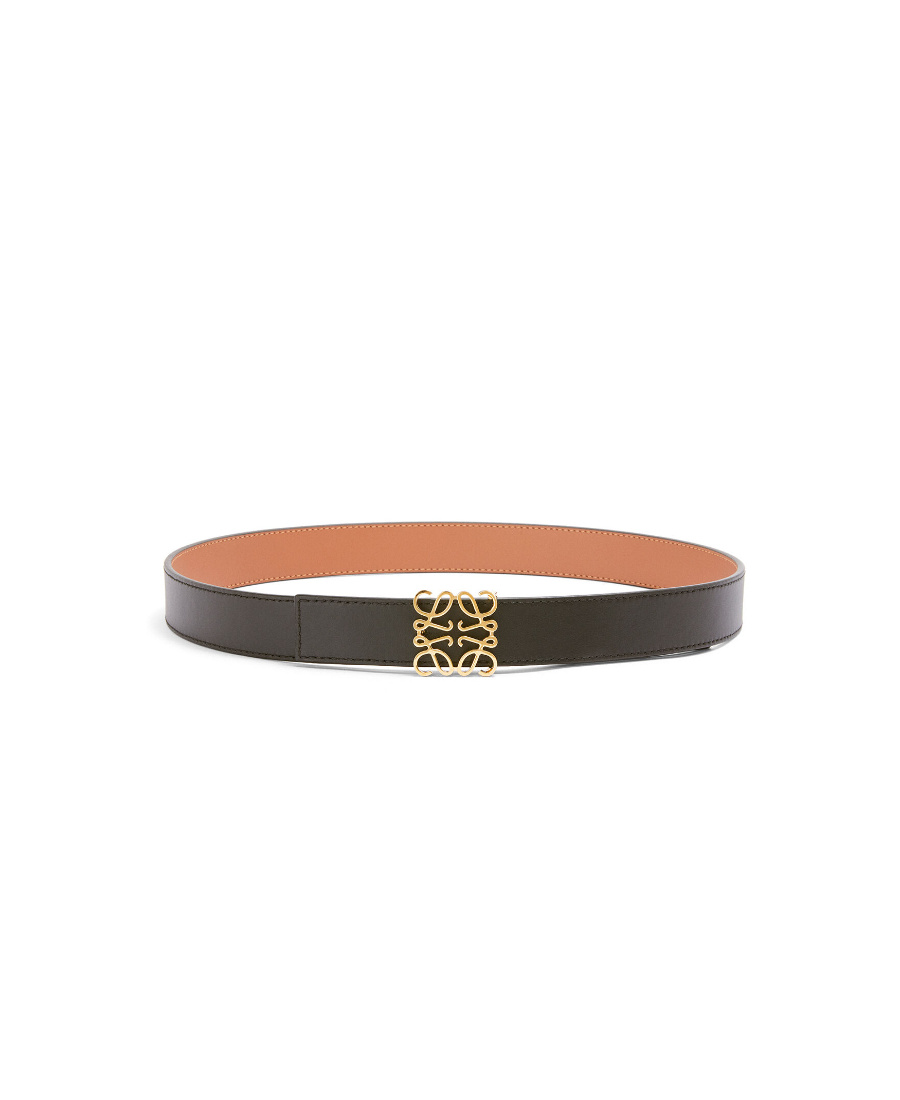 Loewe Anagram Belt In Smooth Calfskin In Brown