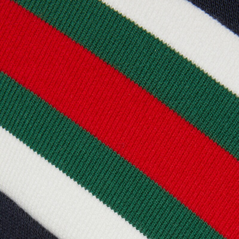 Shop Gucci Cotton Jersey Hooded Sweatshirt In Blue