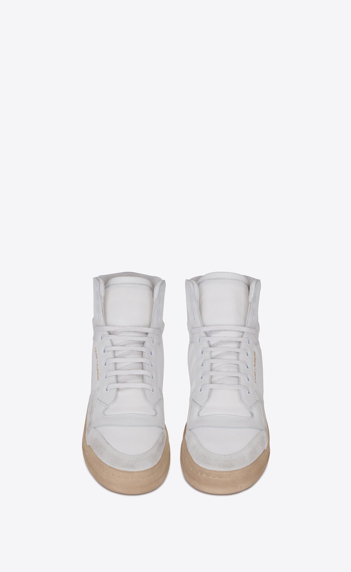 Saint Laurent Sl-24 Mid-top Lace-up Sneakers In Multicolor