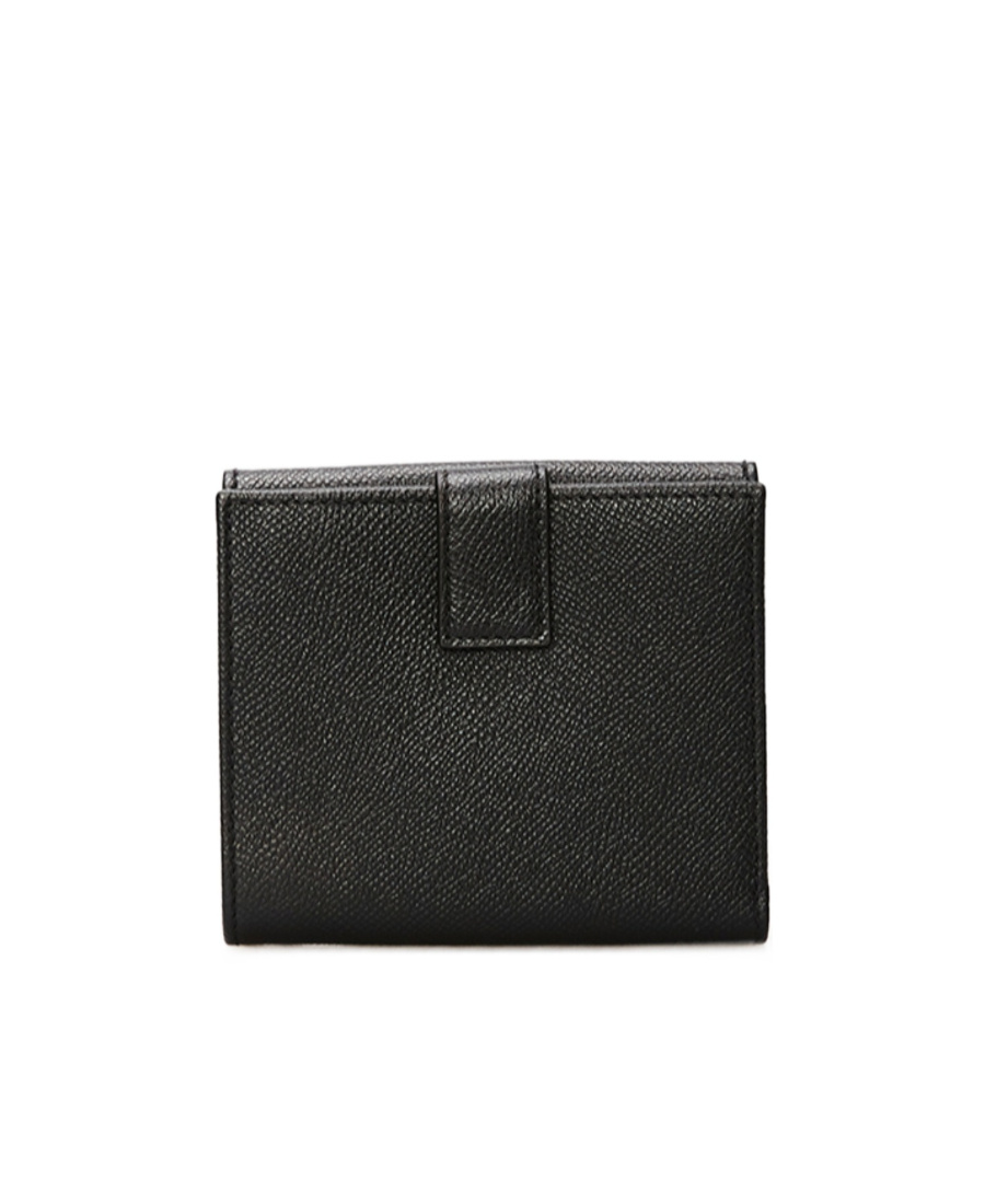 Ferragamo Salvatore Gancini Plaque Bi-fold Wallet In Black