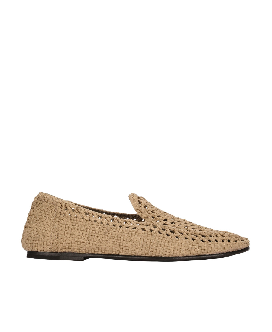 Dolce & Gabbana Crocheted Loafers In Nude