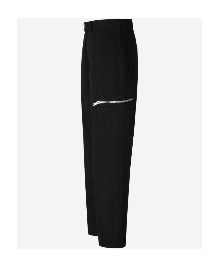 Givenchy Loose Fit Cargo Pants In Denim In Black
