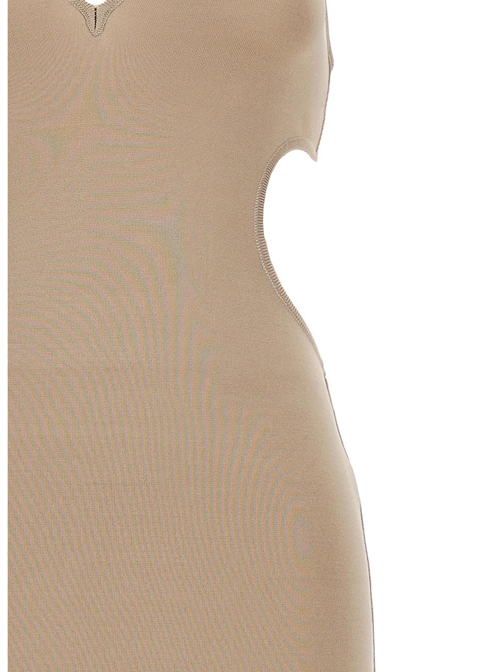 Alexandre Vauthier Halterneck Sleeveless Dress In Nude