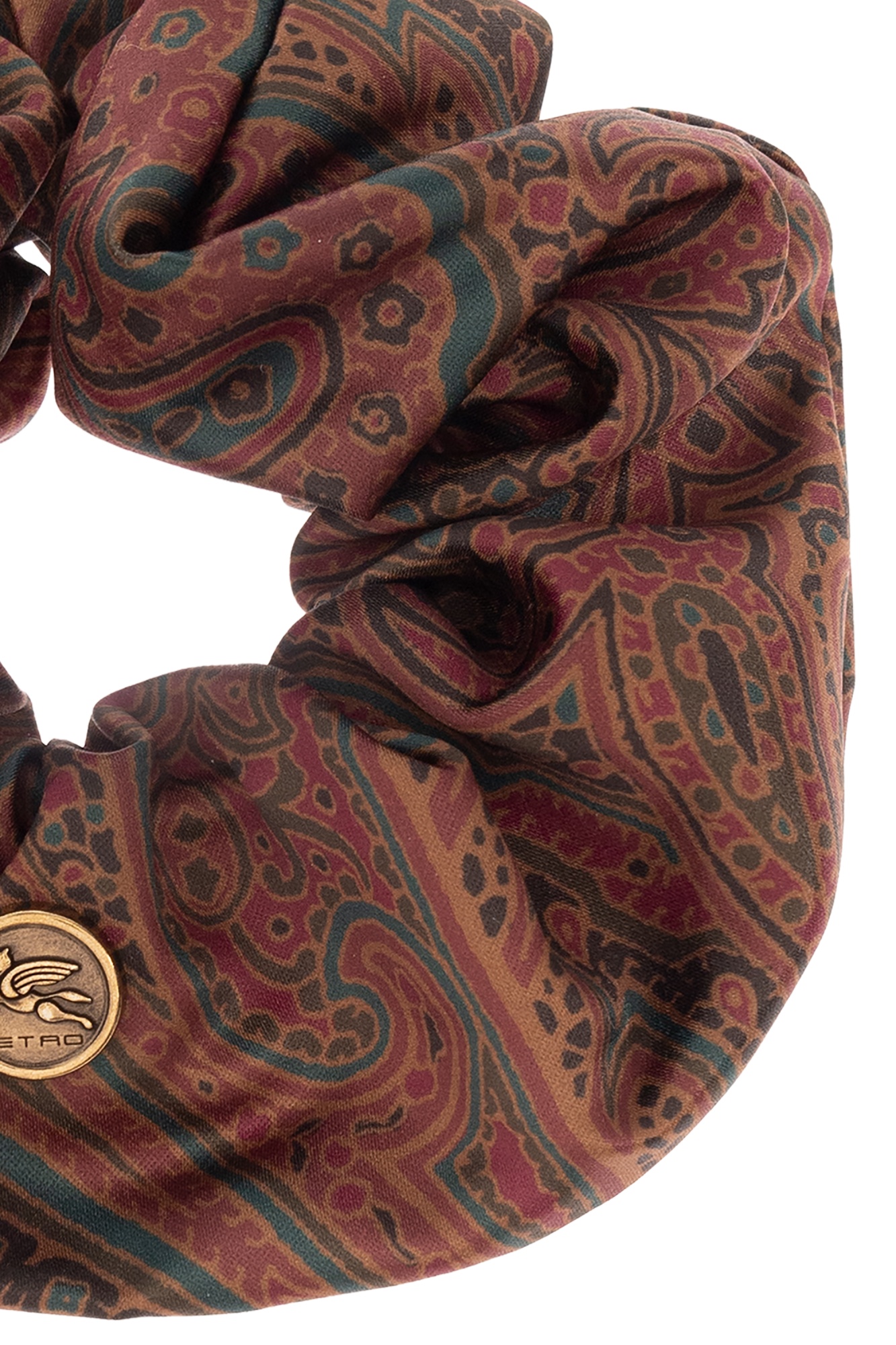 Etro Paisley-print Scrunchie In Yellow