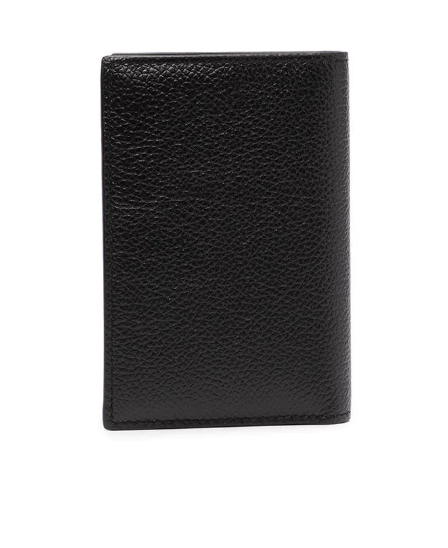 Balenciaga Logo-print Bi-fold Wallet In Black