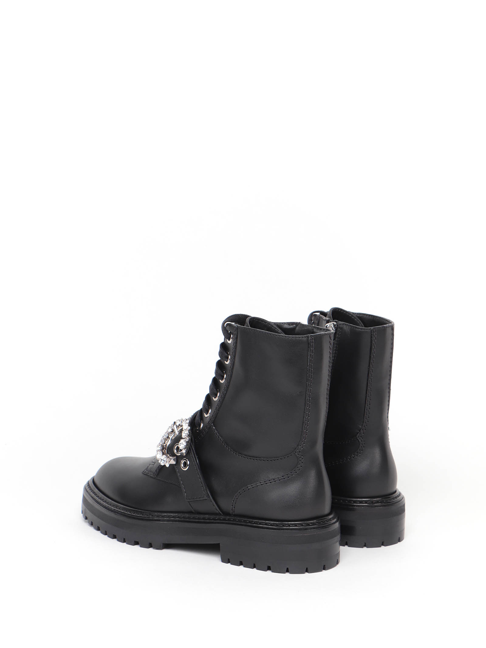 Jimmy Choo Cora Buckle Detail Ankle Boots In Black
