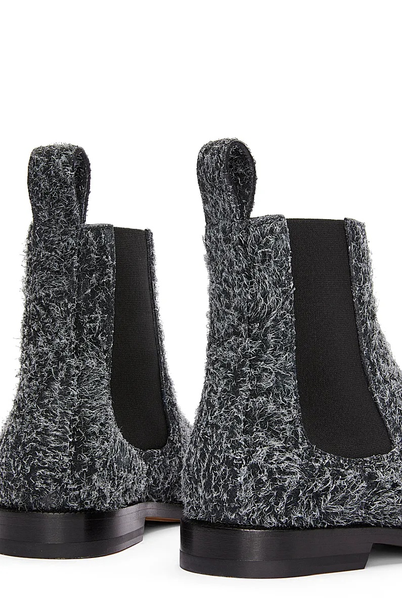Loewe Campo Chelsea Boot In Brushed Suede In Gray