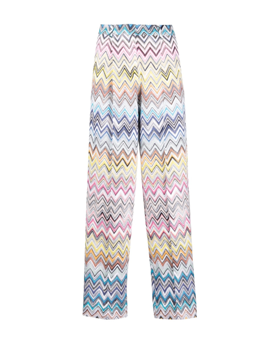 Missoni High-waist Zig Zag Wide-leg Trousers In Multi