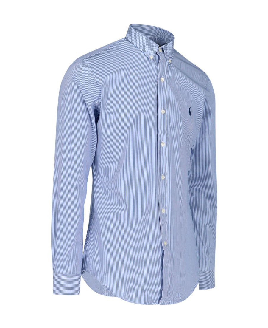 Polo Ralph Lauren Striped Slim Fit Shirt In Blue