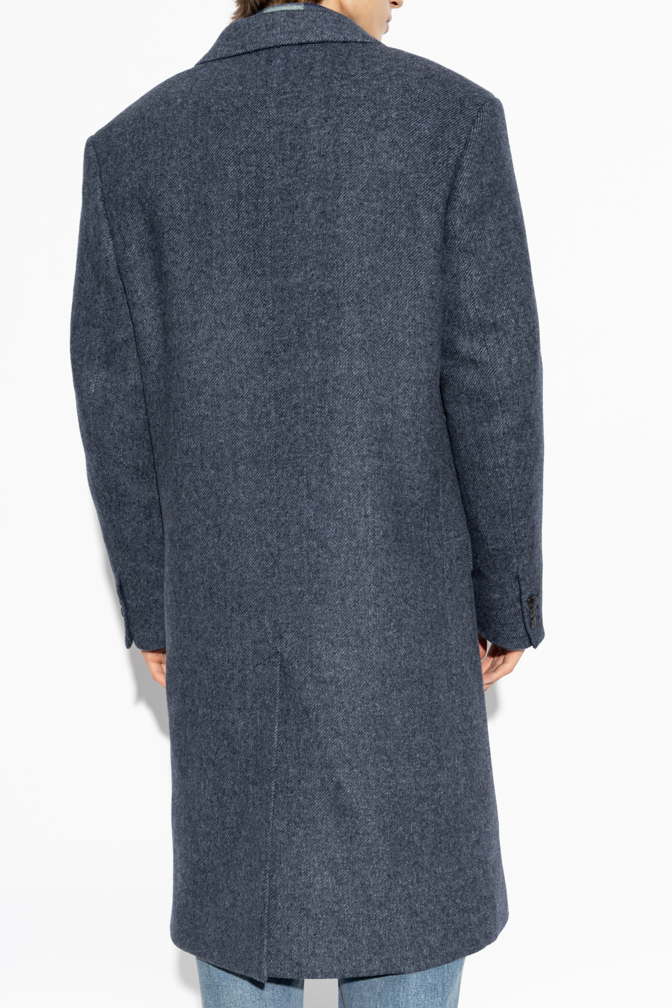 Isabel Marant Johel Single-breasted Coat In Blue