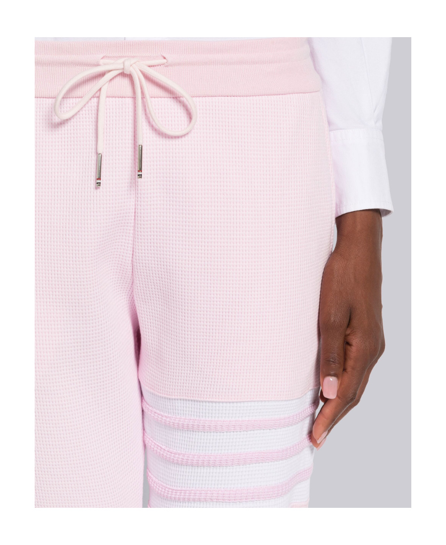 Thom Browne 4-bar Stripe Tapered Joggers In Pink