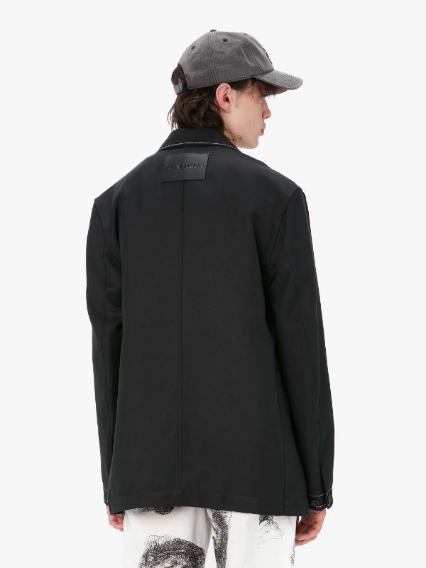 Jw Anderson Reversible Single-breasted Blazer In Black
