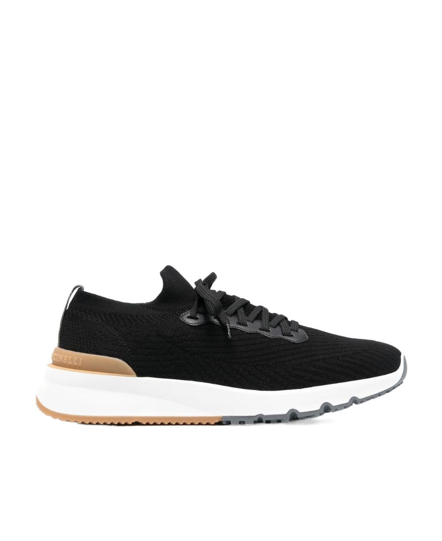 Brunello Cucinelli Sneakers With Mesh Panels In Black
