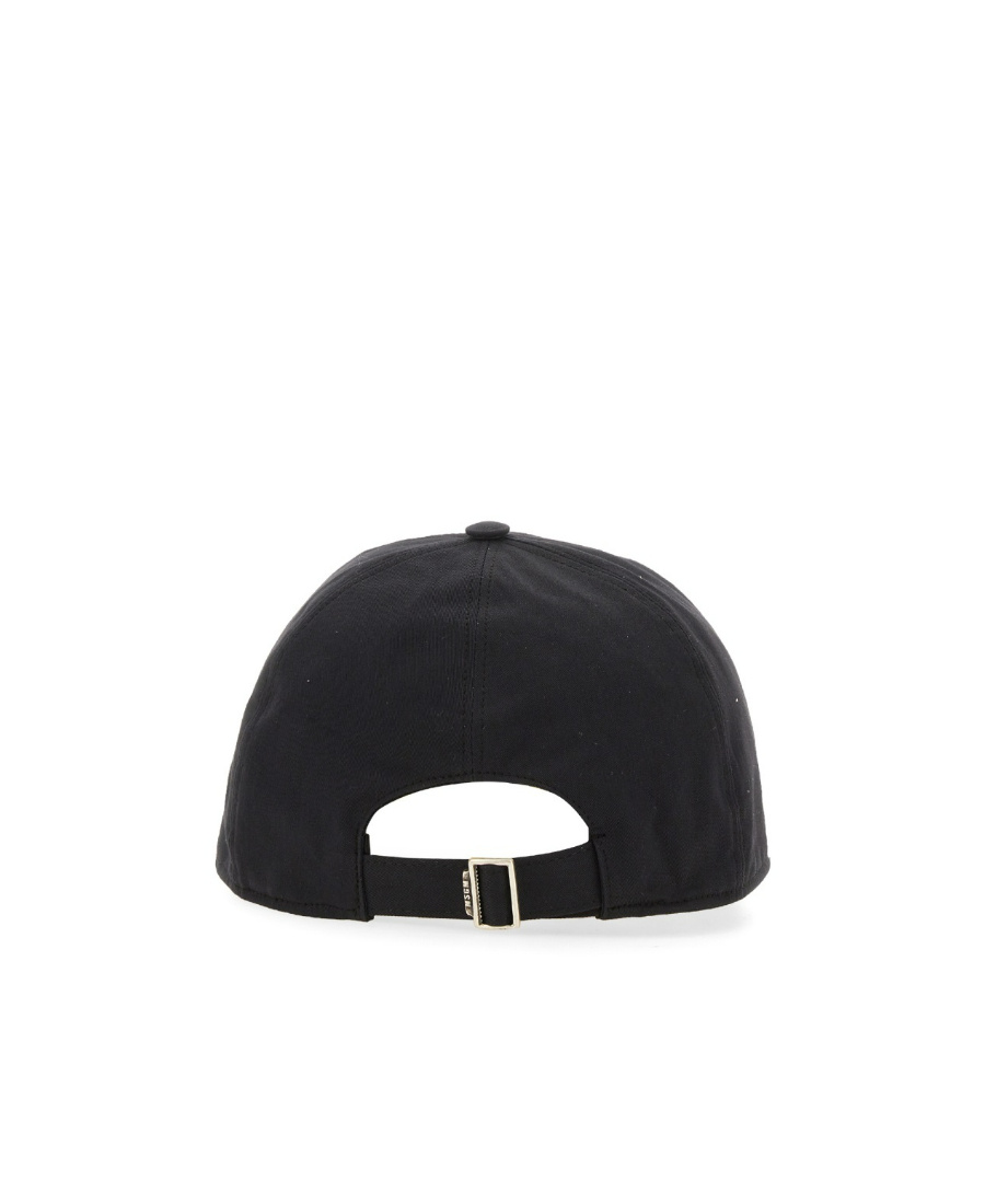 Msgm Logo-embroidered Baseball Cap In Black