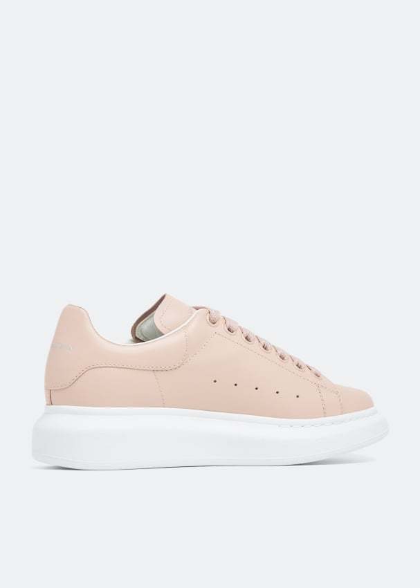 Alexander Mcqueen Multicolour Eyelet Lace Up Sneakers In Pink