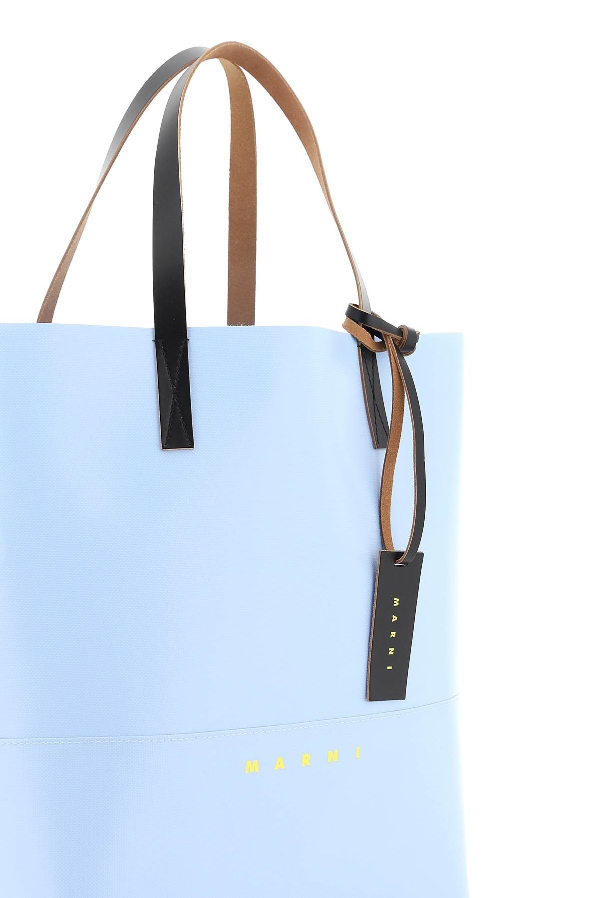 Marni Faux-leather Tote Bag In Blue
