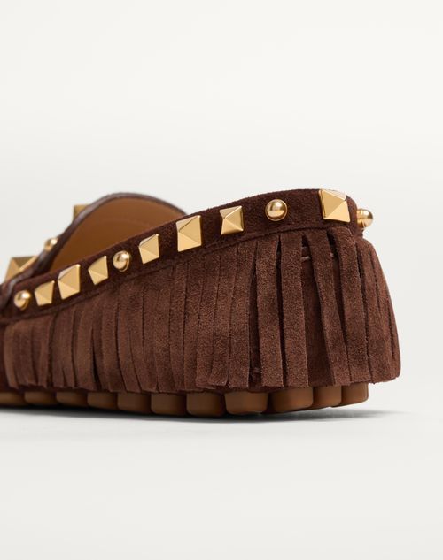 Valentino Driver Loafers In Brown