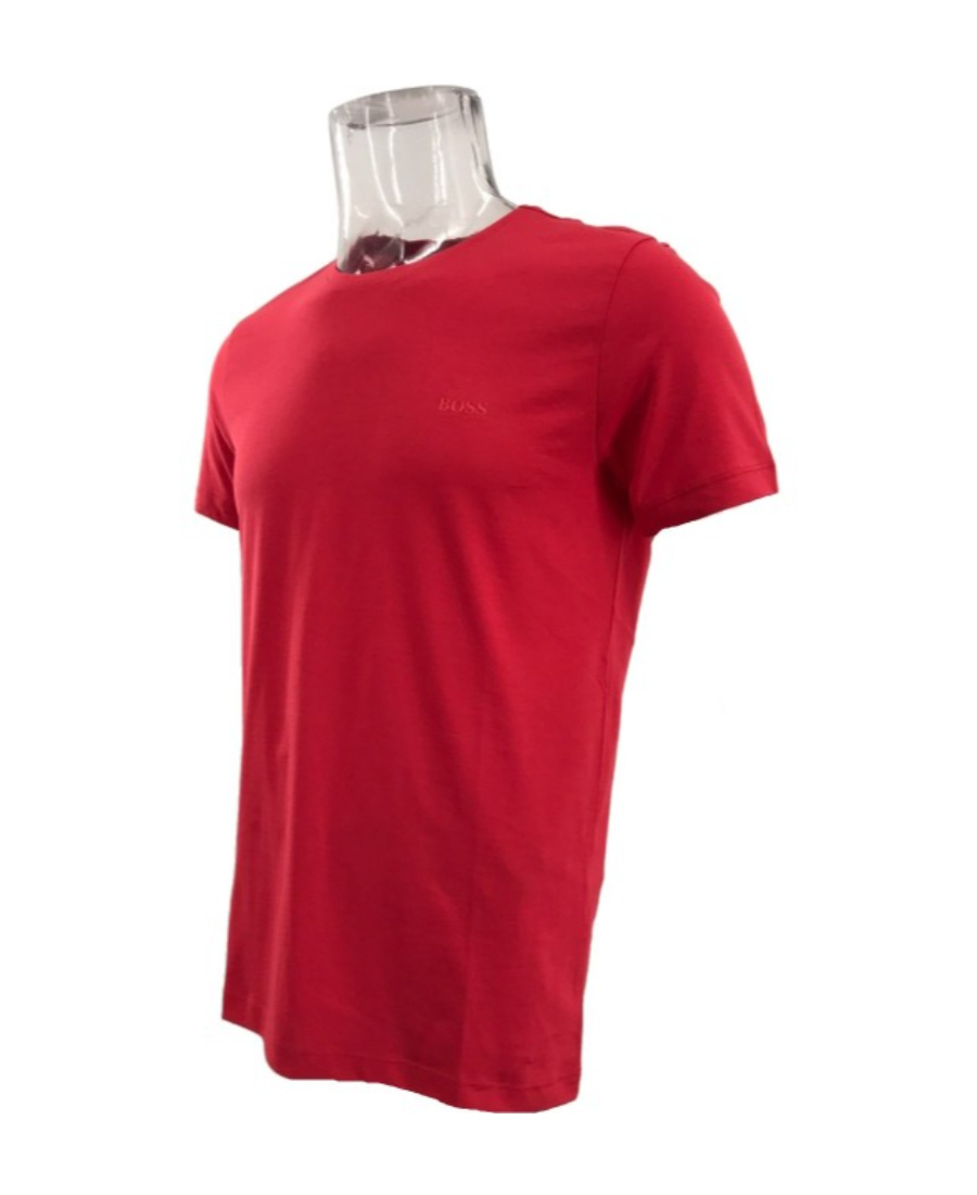 Hugo Boss T-shirt With Round Neck And Short Sleeves In Red