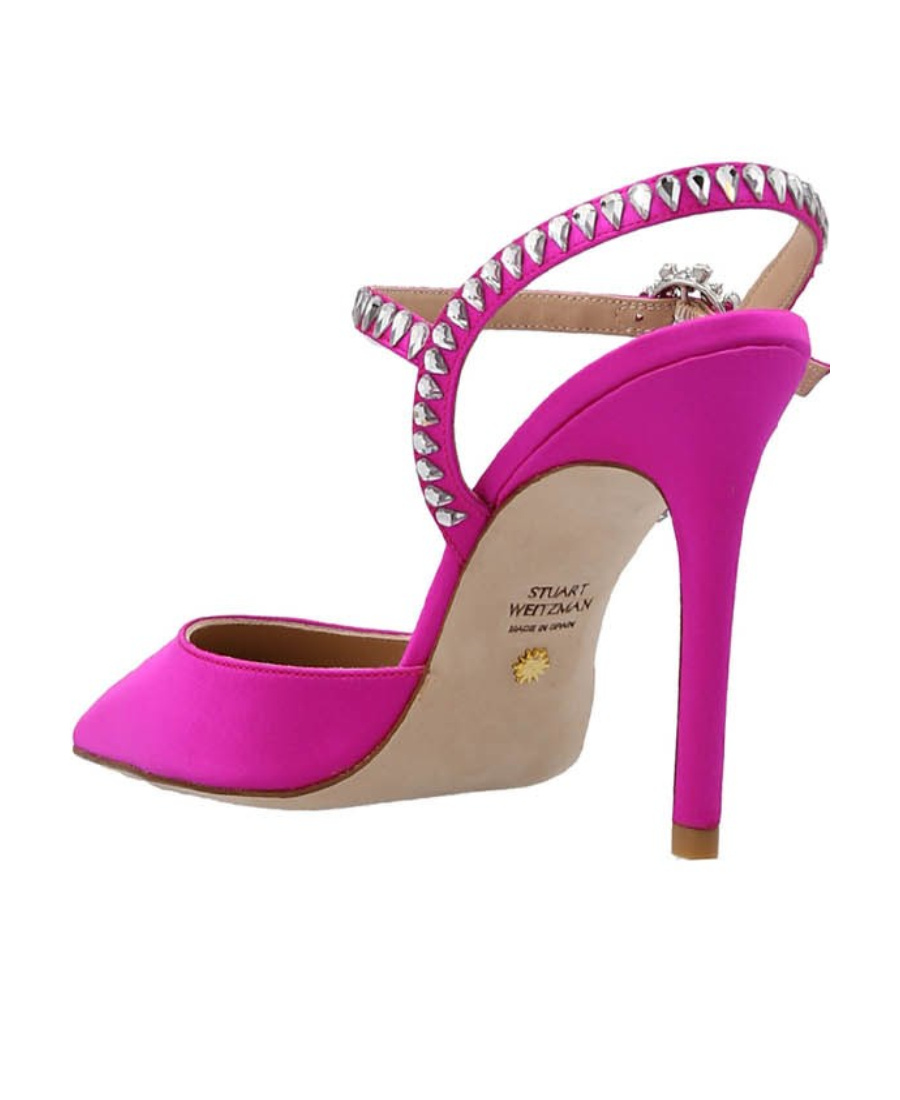 Shop Stuart Weitzman Gemcut Ankle-strap Pumps In Pink