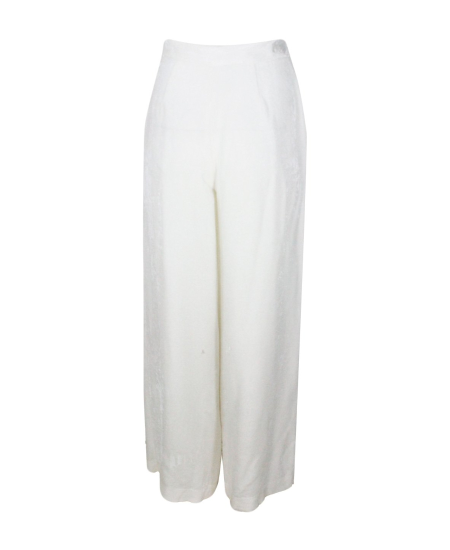 Fabiana Filippi Pleated Details Casual Pants In White