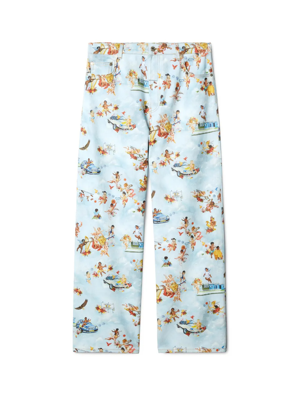 Off-white Jeans Mit Fresko-print In Blue