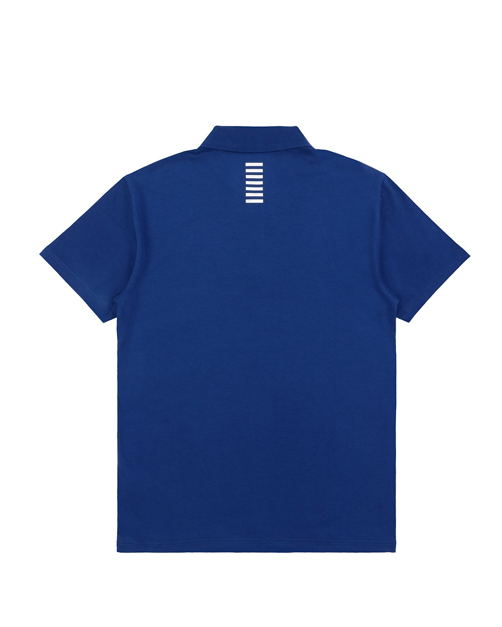 Ea7 Logo Printed Polo Shirt In Blue
