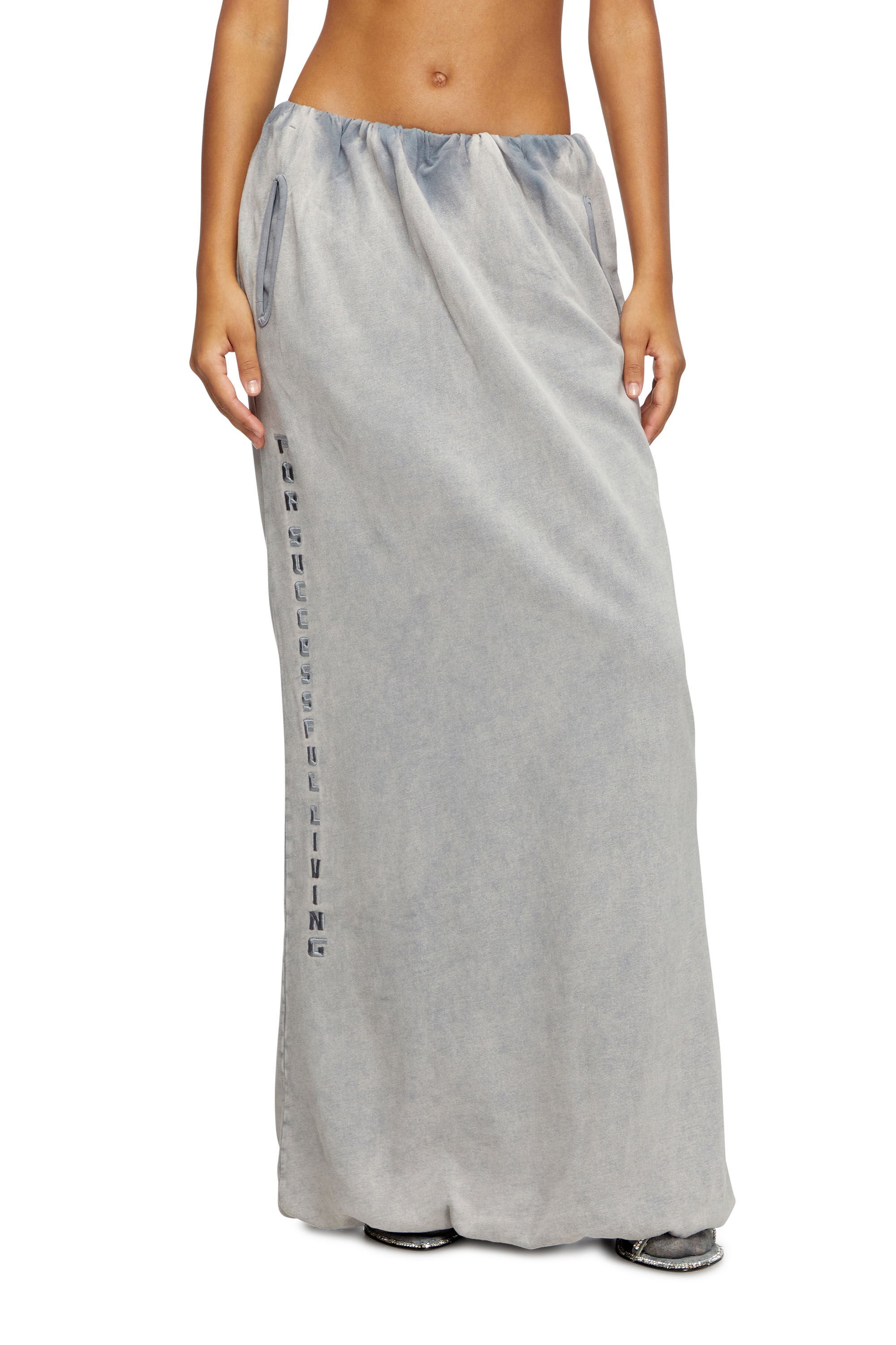Diesel O-reira Maxi Skirt In Gray