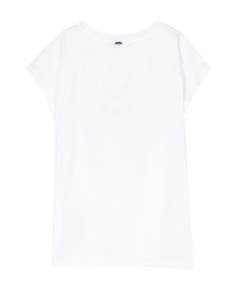Herno White Interlock Jersey Logo T-shirt In White