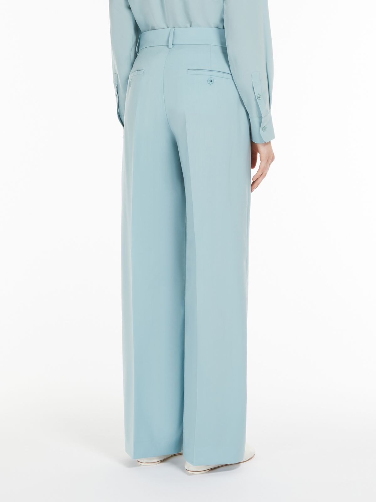 Weekend Max Mara Belt-loop Casual Pants In Blue