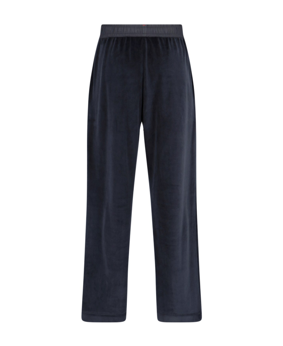 Moncler Straight Trousers With Elastic Waistband And Side Pockets In Black