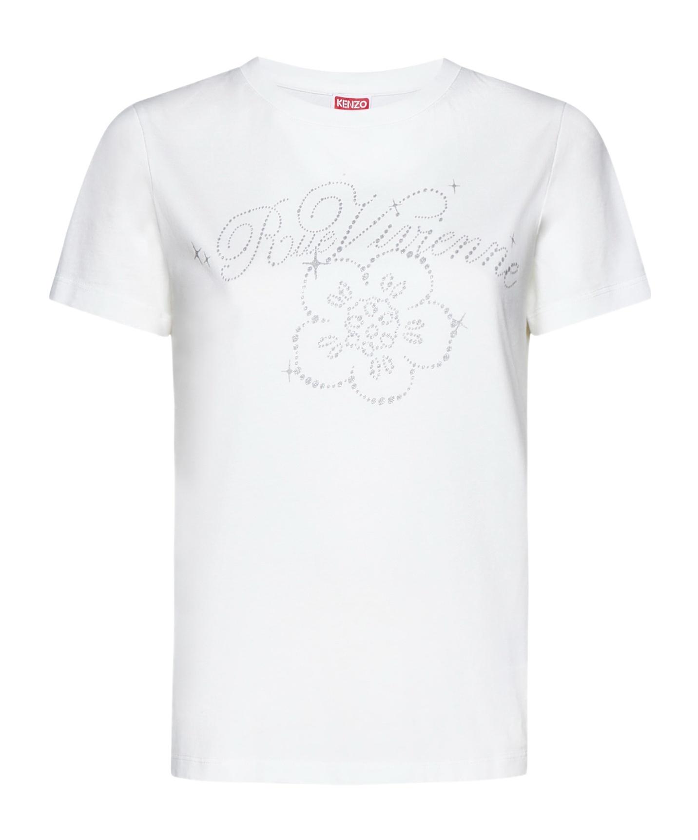Kenzo Boke-flower Organic Cotton T-shirt In White