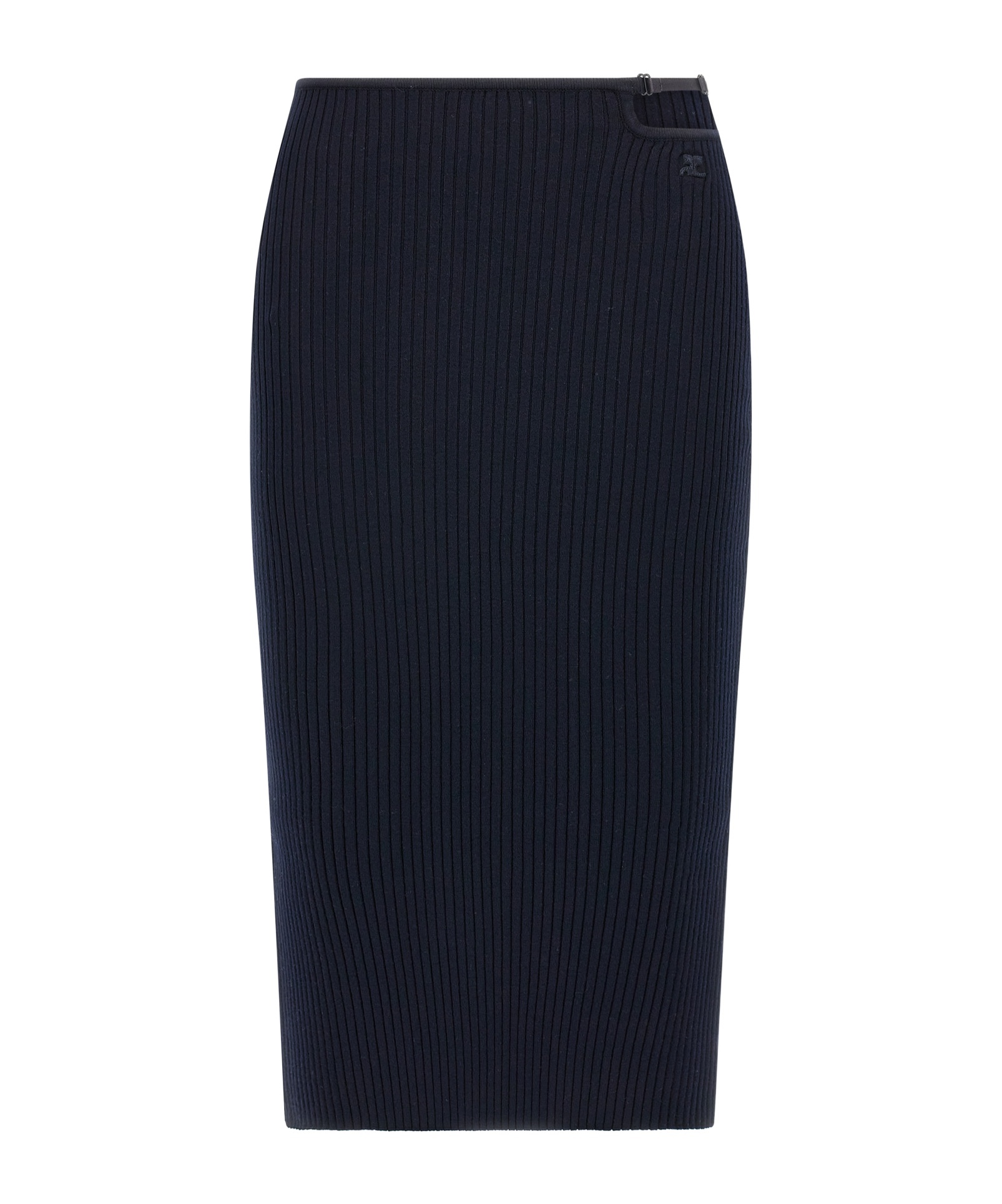 Shop Courrèges Loop Skirt In Black