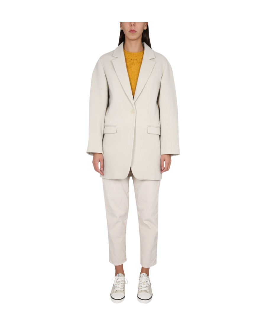 Isabel Marant Lapel Suit Jacket In White